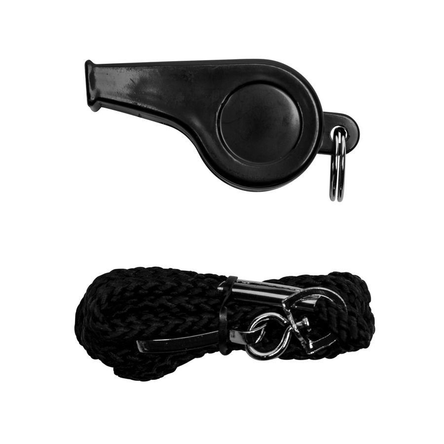 Select Sifflet d'Arbitre Plastique Petit   Cordon pour Sifflet - Noir