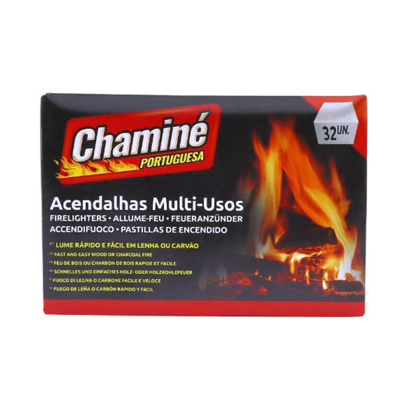 Chaminé Portuguesa Acendalhas Inflamáveis 32 Unidades