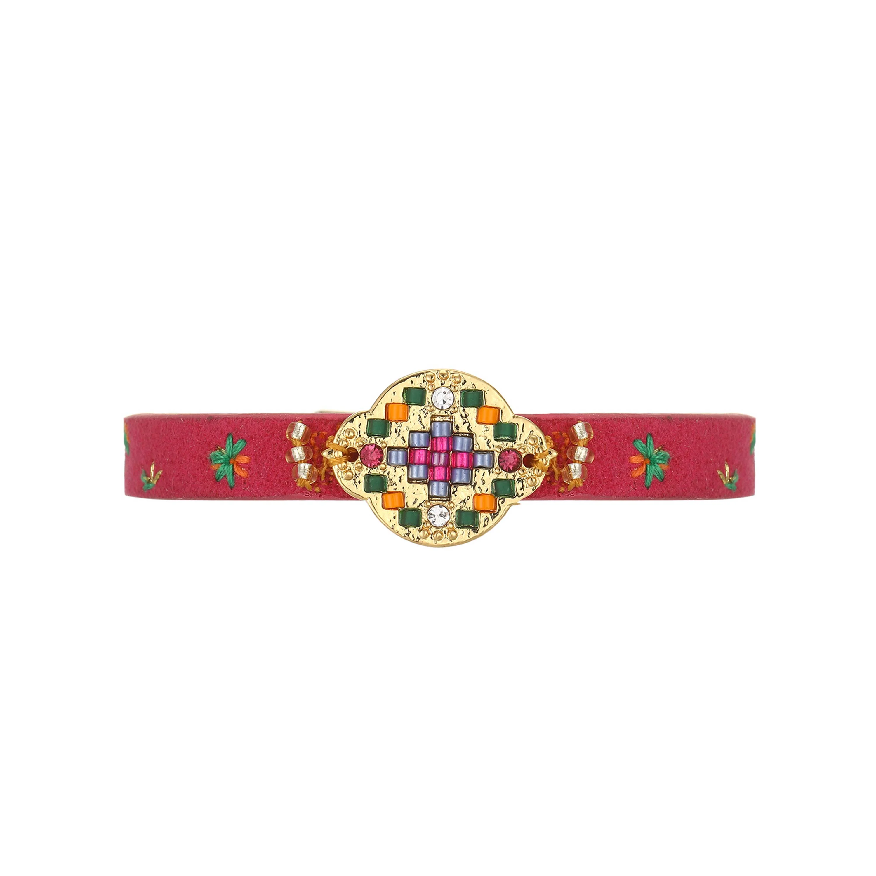 ECLECTIK - Bracelet avec fermoir aimanté | Rouge
