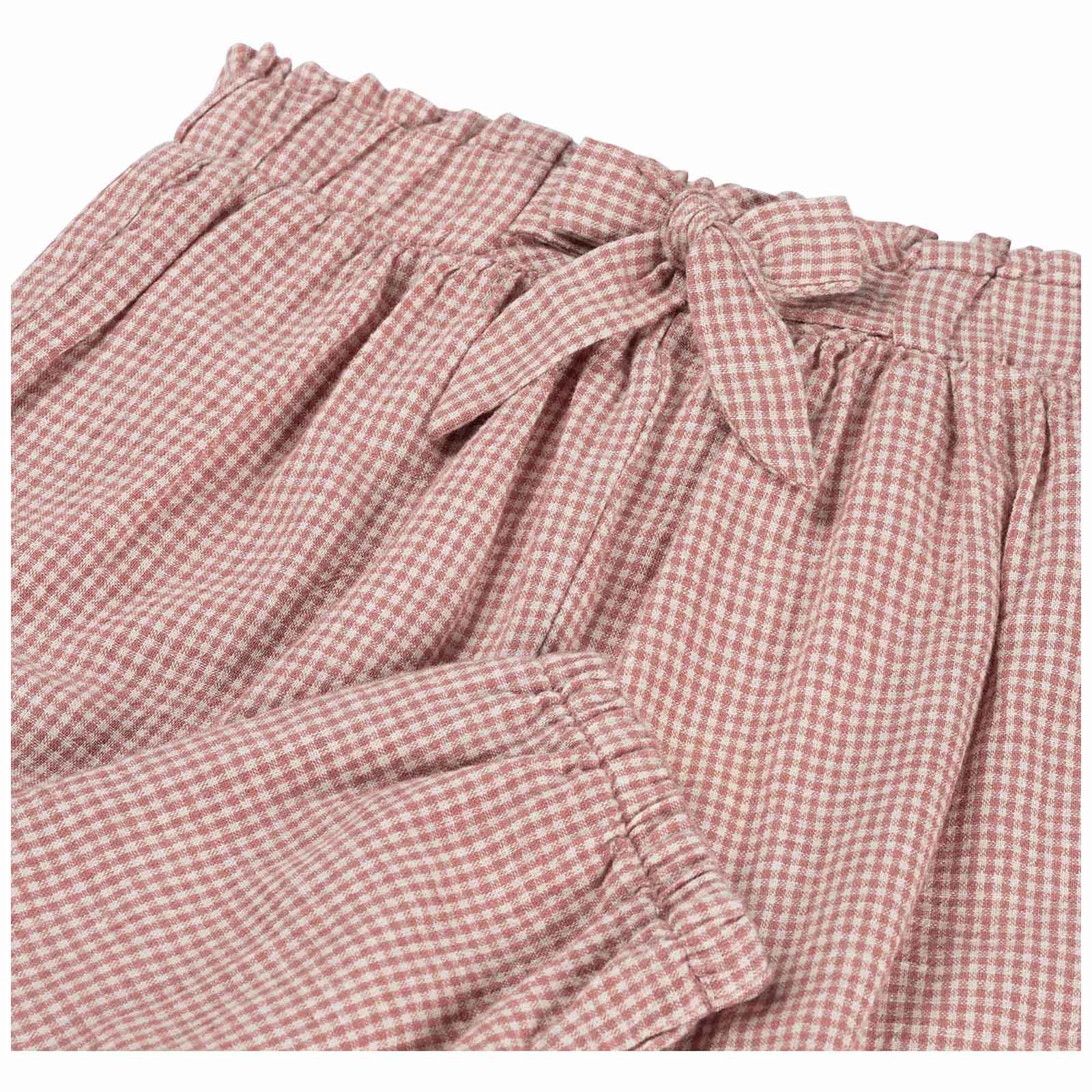 Sweet Petit baby broek loren  ruit rood