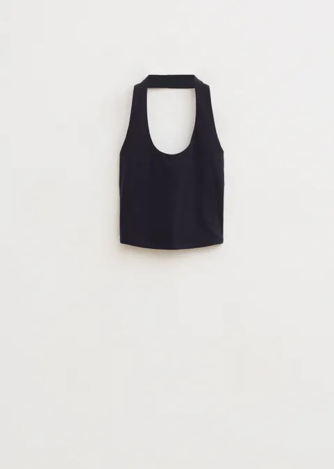 Halter top rond blauw (BLW.D)
