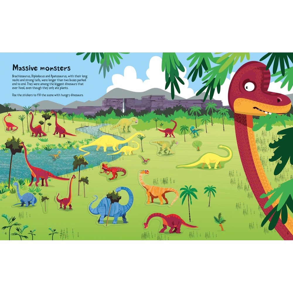 Usborne-Aktivitäten: Großes Dinosaurier-Stickerbuch
