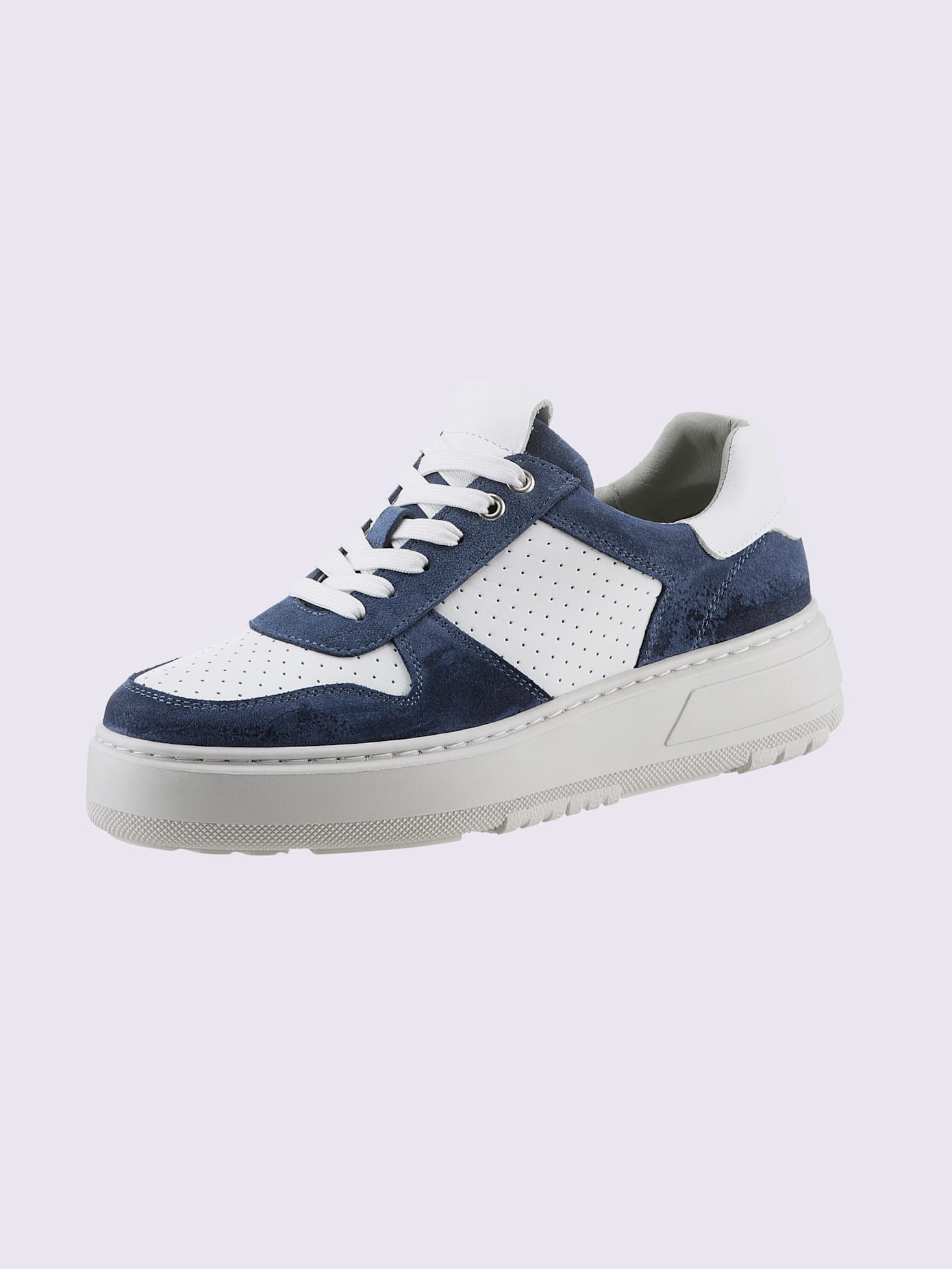 Baskets cuir de bœuf nappa et velours