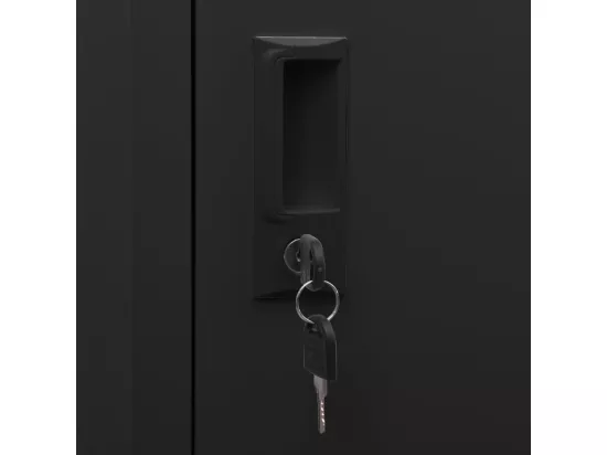 Armoire à casiers Noir 38x40x180 cm Acier