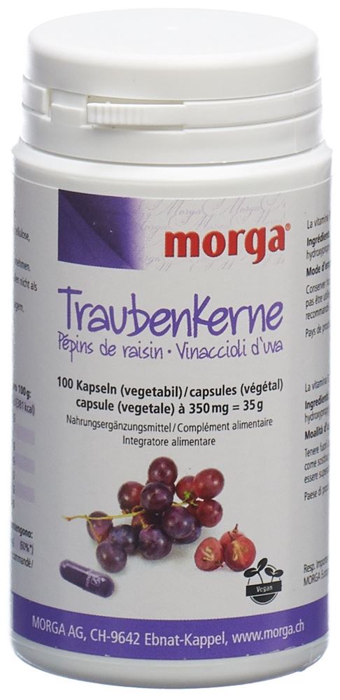 MORGA Traubenkerne Vegicaps Kaps 100 Stk