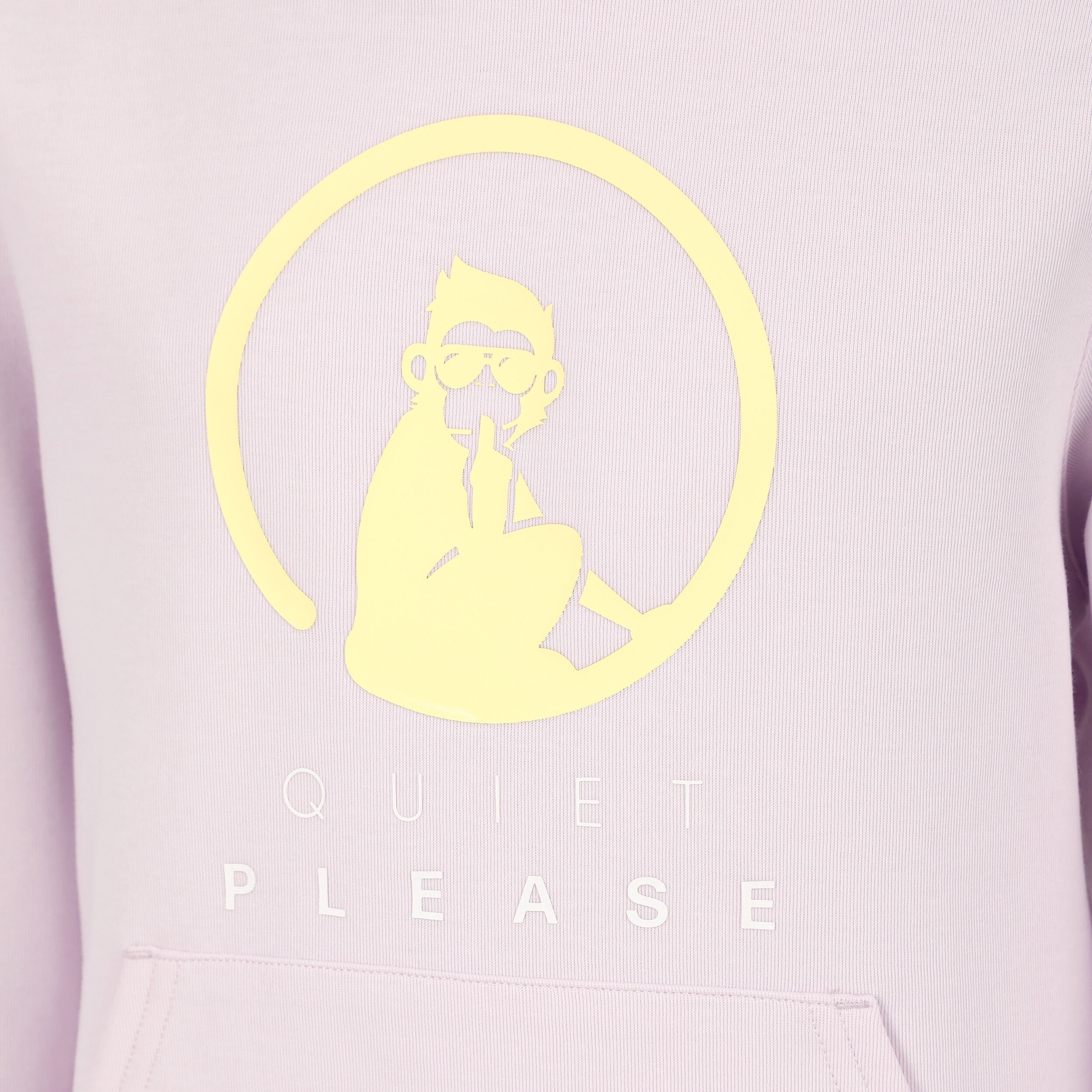 Quiet Please Mind Baseline Logo Sweat À Capuche Filles - Lilas , Jaune