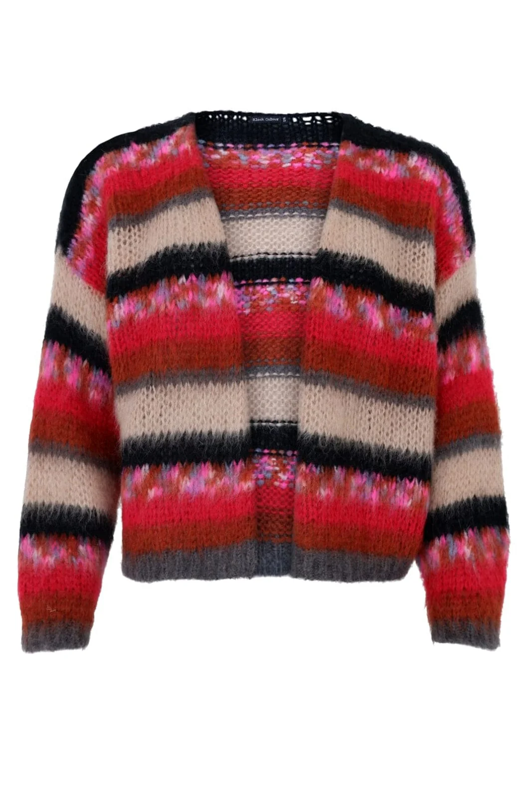 Black Colour Bccasey Multi Striped Cardigan 1182