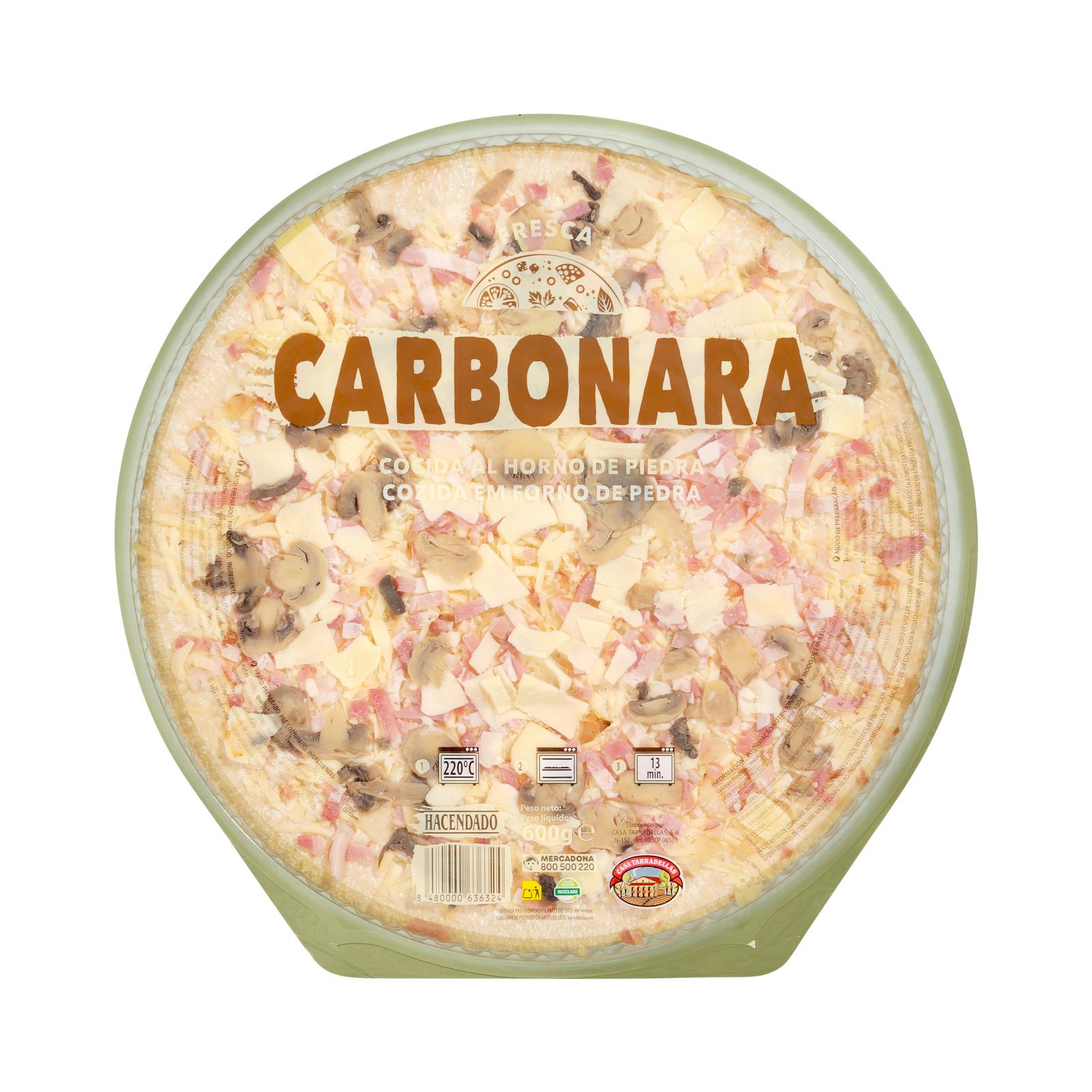Pizza Carbonara familiale Hacendado