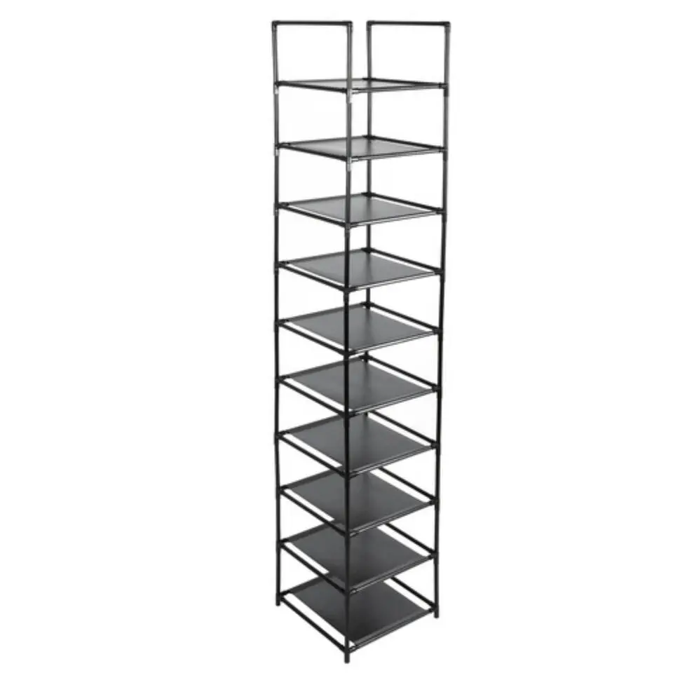 Ruhhy Schoenenrek - zwart - 10 pcs - metaal/kunststof - 176 x 33