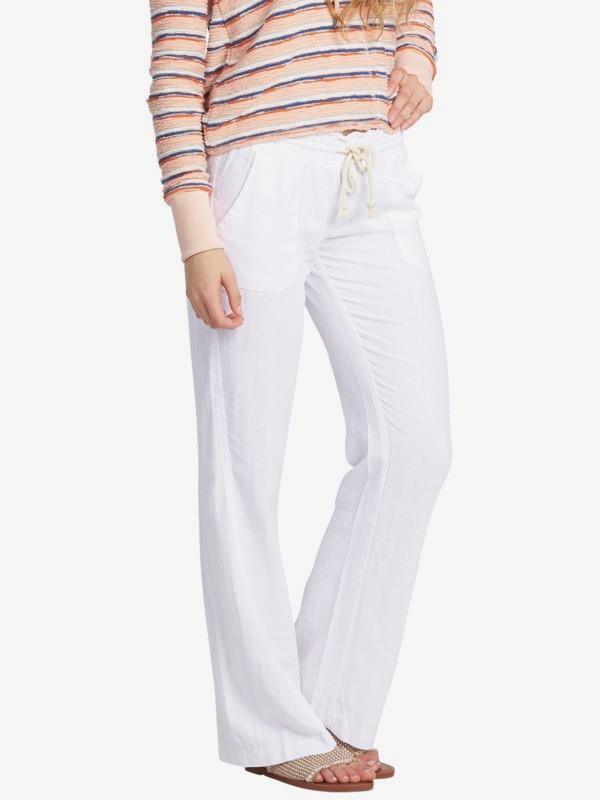 Oceanside Pantalon évasé Blanc Femme