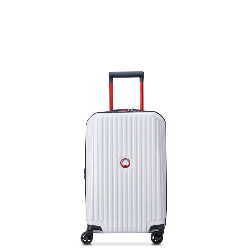 Valise cabine rigide Securitime zip 56 cm Blanc