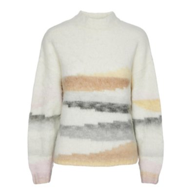 Pull femme Pcjeria High Neck Jacquard Knit PIECES