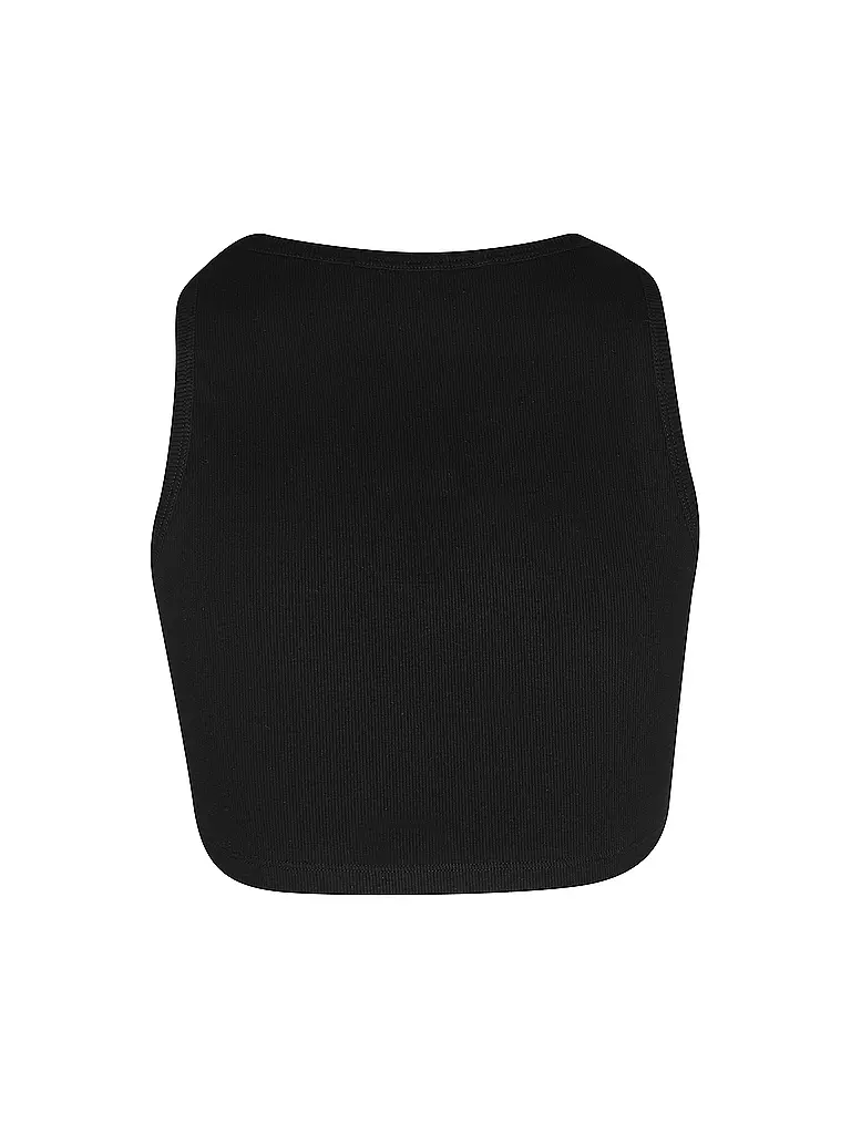 MSGM Top Cropped Fit schwarz