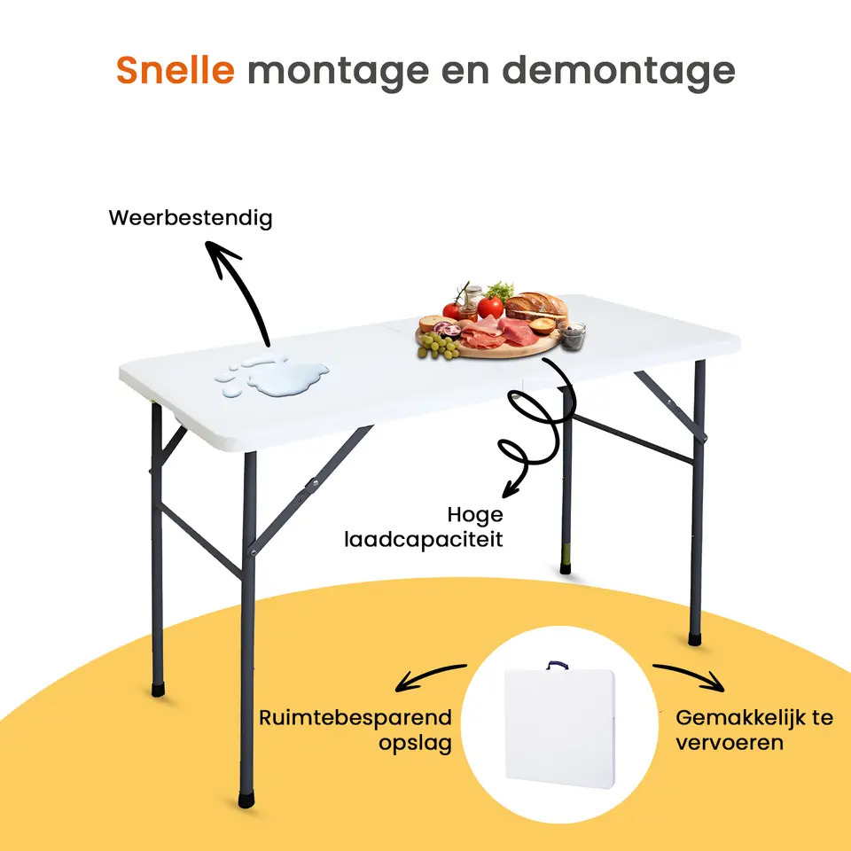 Goliving Inklapbare Tafel – Klaptafel – Campingtafel – Vouwtafel Buiten