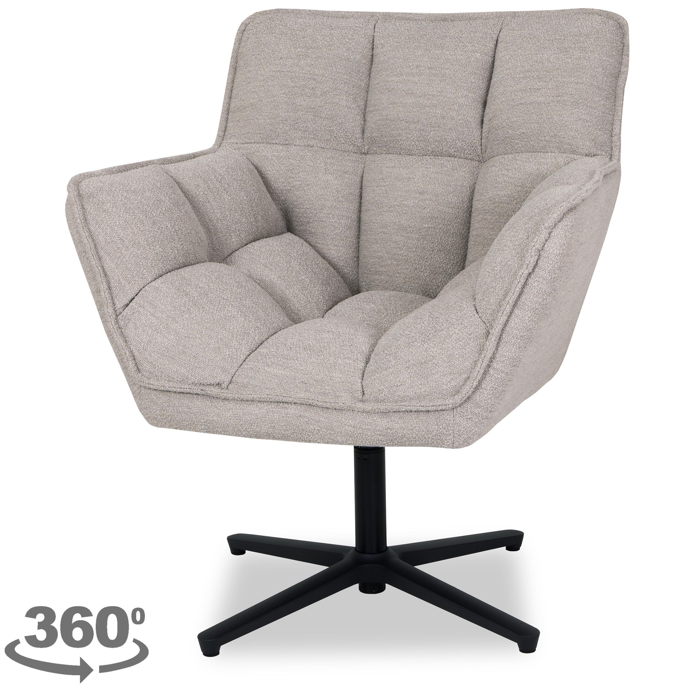 Draaifauteuil Naturel IH-50.203 Ian B76 x D72 x H87 cm