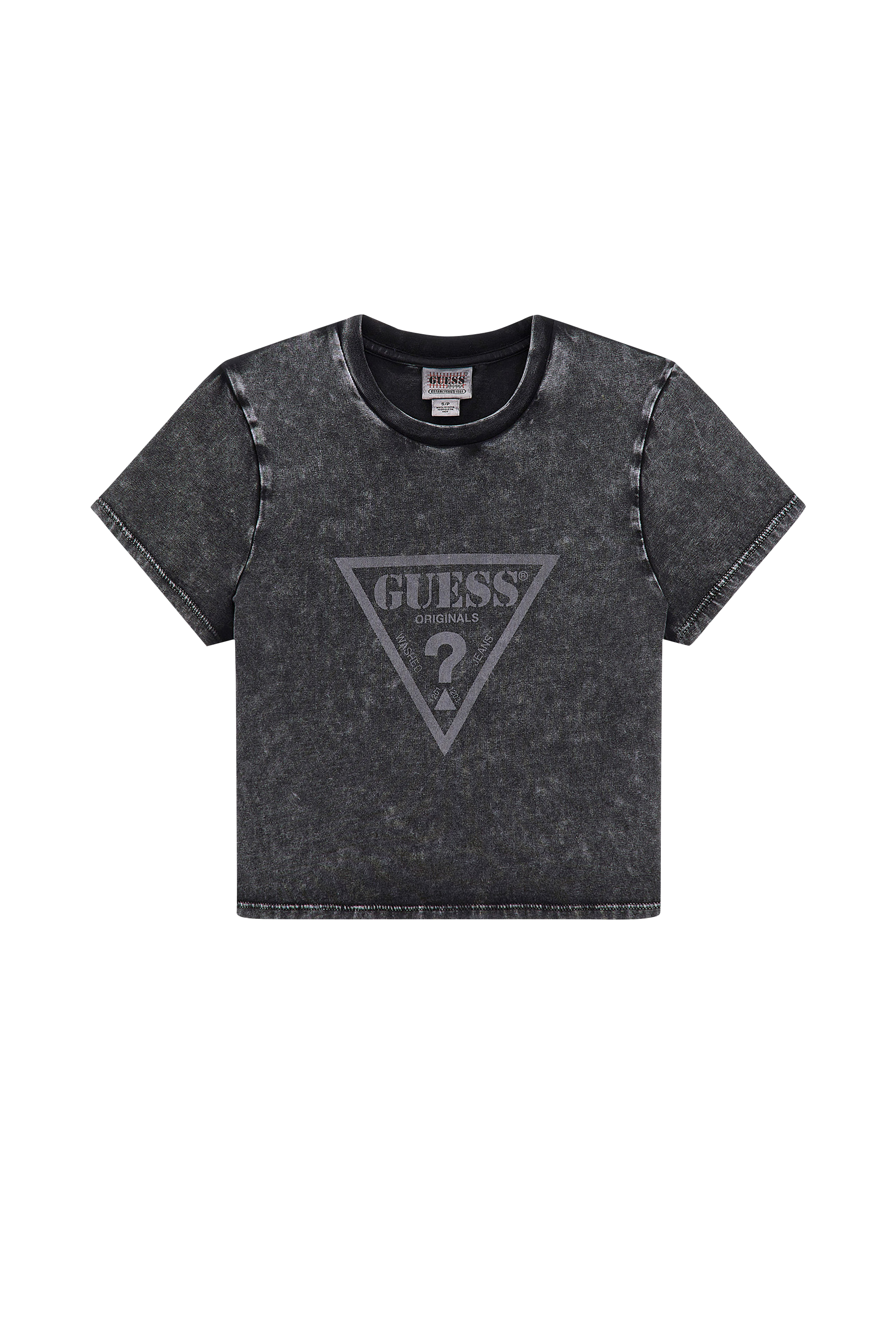 GUESS ORIGINALS T-shirt GO VTGE TRIANGLE BABY Noir