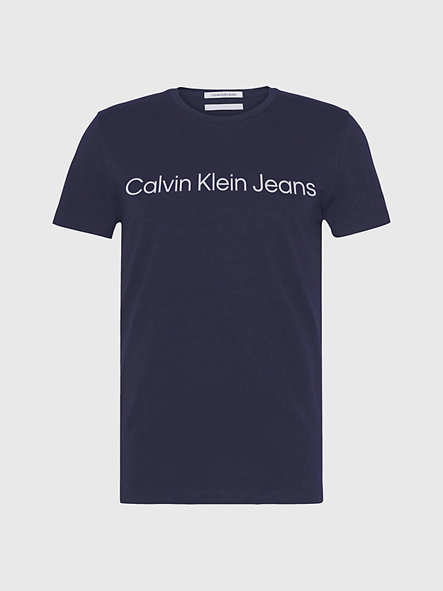 Camiseta de algodão orgânico de corte justo com logotipo.