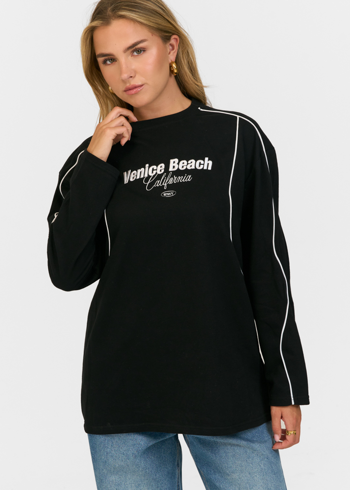 Venice longsleeve zwart