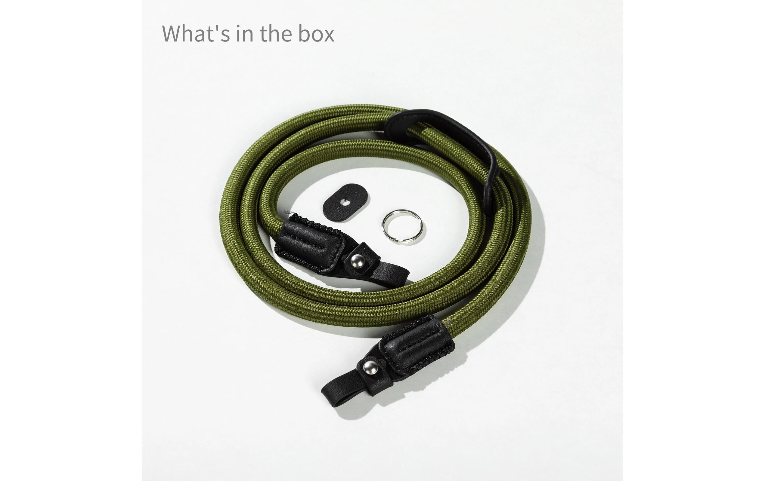 Universal Braided Shoulder Strap GrünKameragurt mit einer Tragkraft bis zu 10 kg
