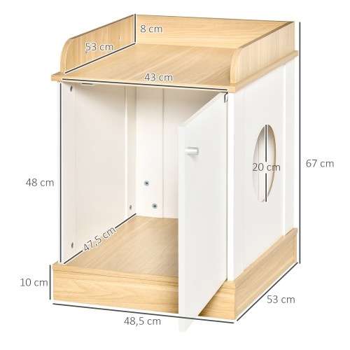 Casa de madeira multifuncional para gatos PawHut