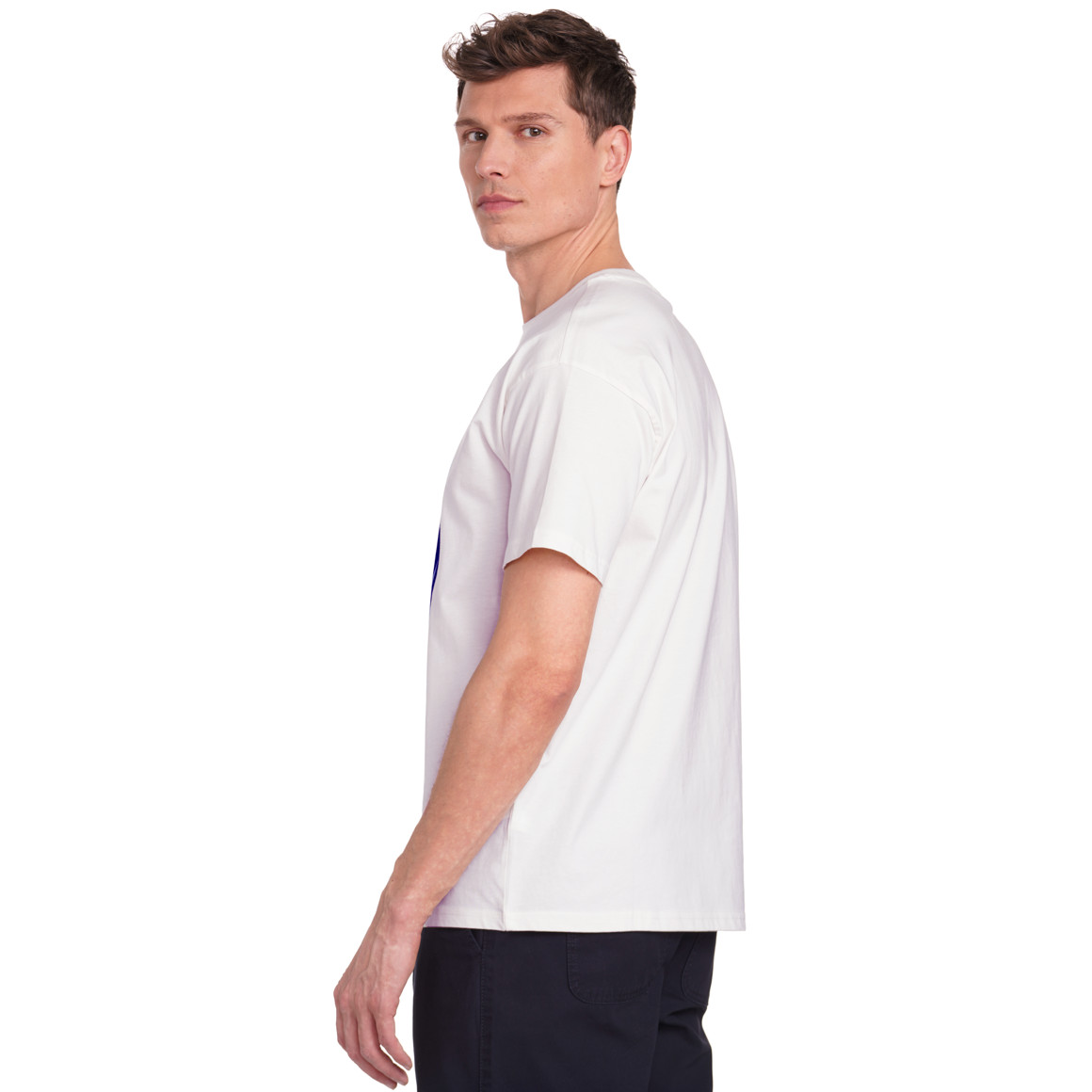 Jonas Nielsen Herren T-Shirt mit großem Print weiss