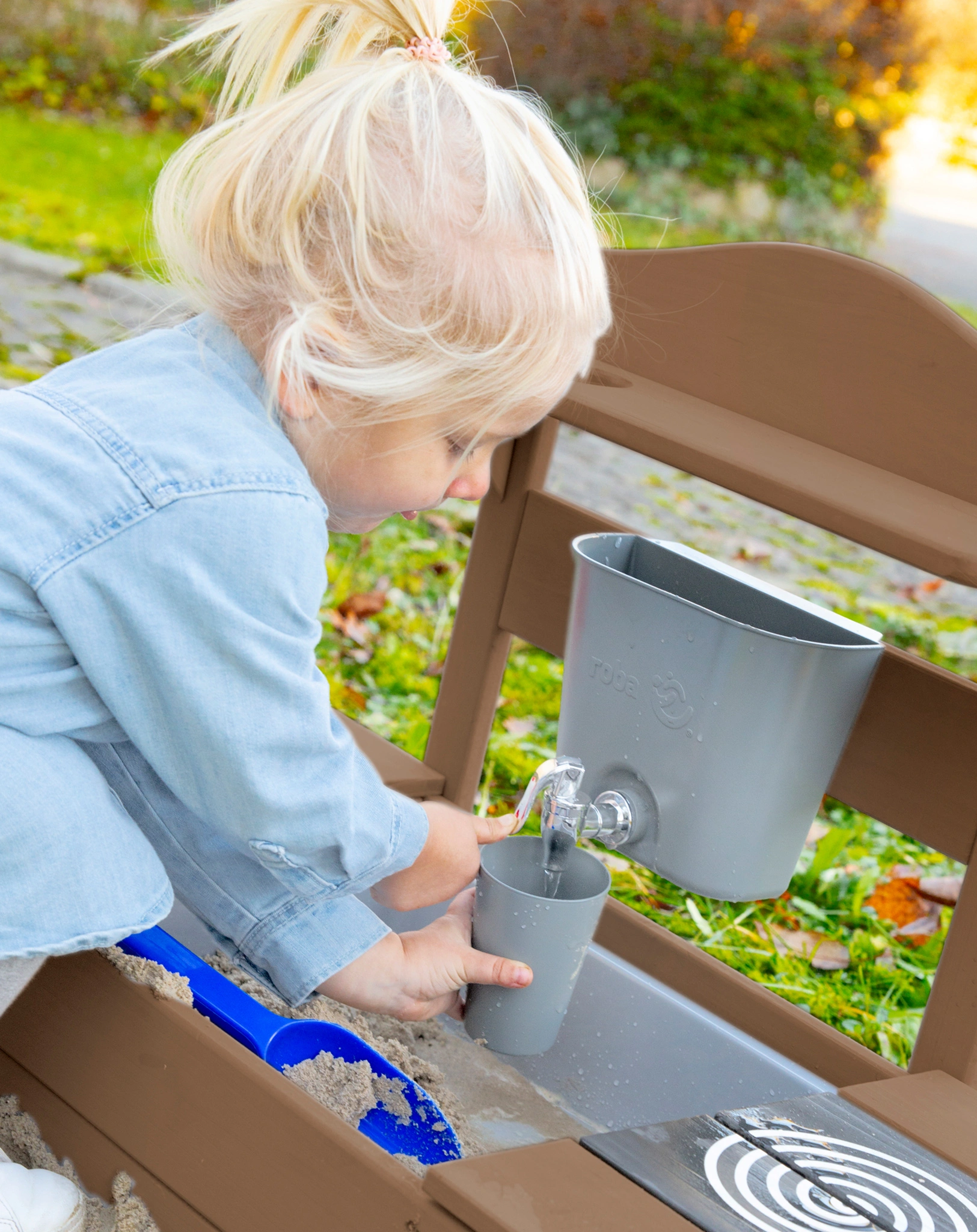 Kinder Matschküche zum Hängen II (Farbe: teak)