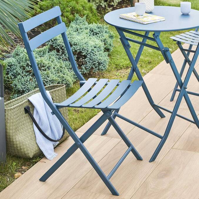 Chaise de jardin pliante GREENSBORO Pétrole