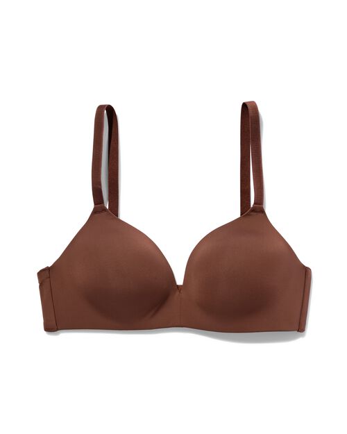 soutien-gorge préformé sans armatures micro recyclé  marron foncé