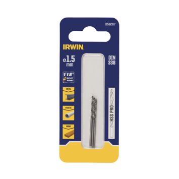 Irwin metaalboor HSS PRO 1,5 mm 3 stuks