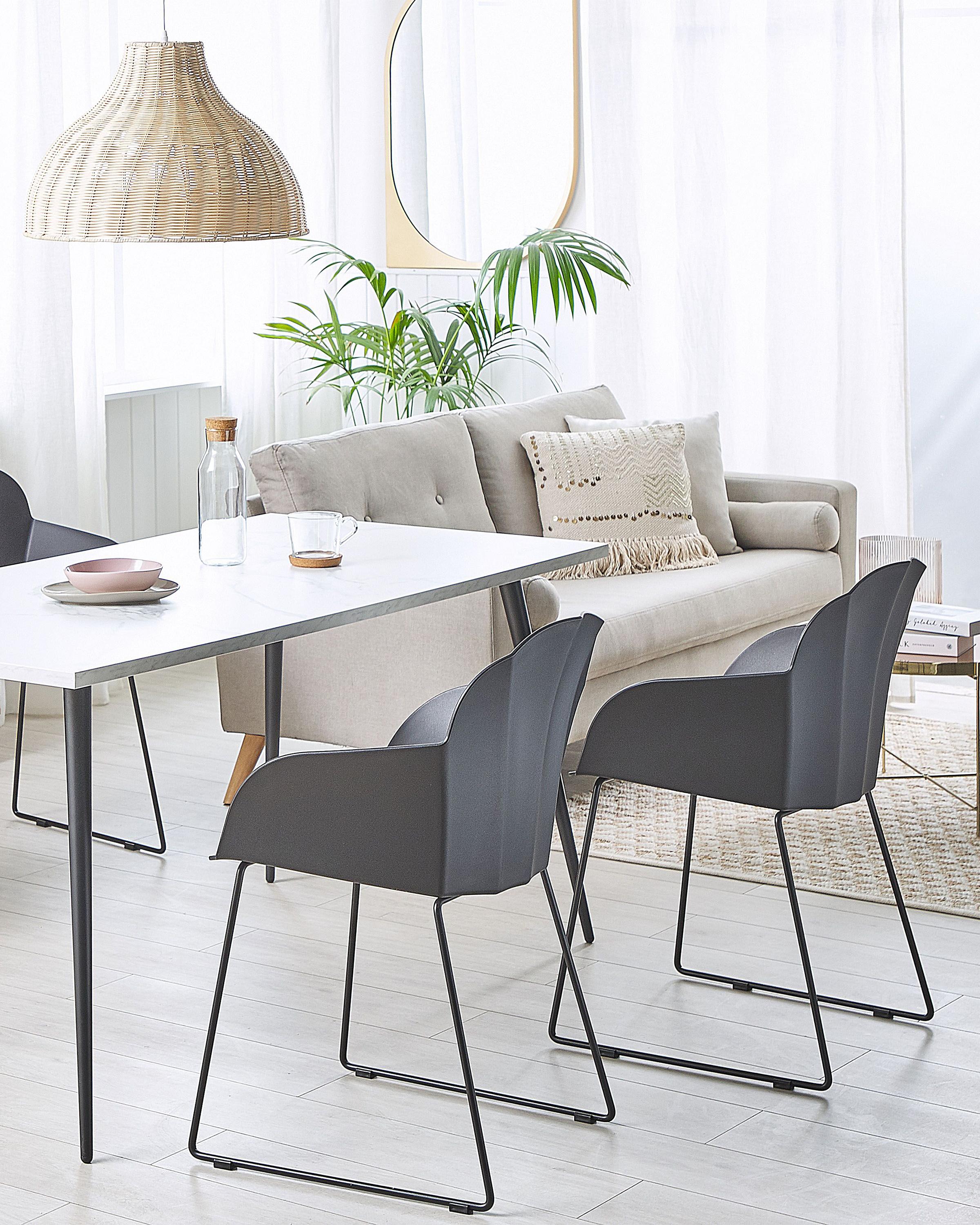 Set van 2 eetkamerstoelen SYLVA Zwart