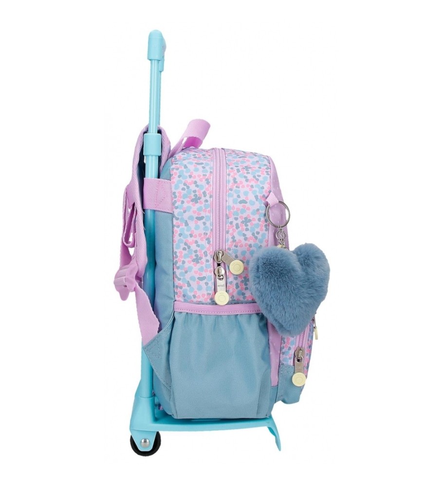 Mochila Joumma Bags Enso Cute Girl com Rodinhas, Lilás - 23x28x10cm -