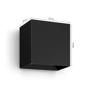 Philips Hue muurlamp Resonate Down zwart - wit en gekleurd licht 8W