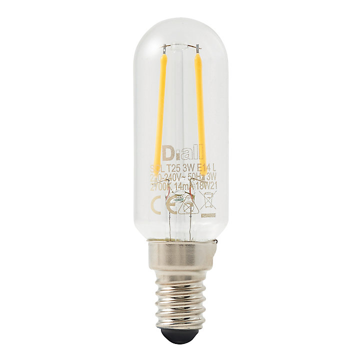 Ampoule LED à filament T25 E14 250lm 1.8W = 25W Ø2.5cm Diall blanc chaud