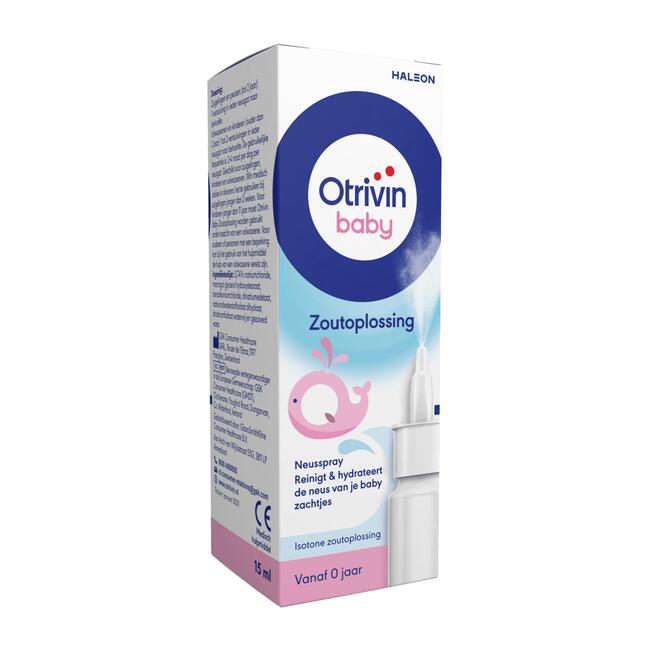 Otrivin Baby Zoutoplossing Neusspray bij een Verstopte Neus 15 ML