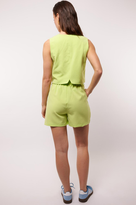 Fluresk groene dames korte broek