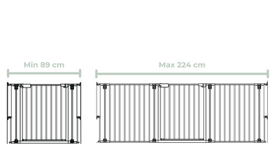 Beemoo SAFE Protect Skrugrind/romdeler 3 Paneler, White