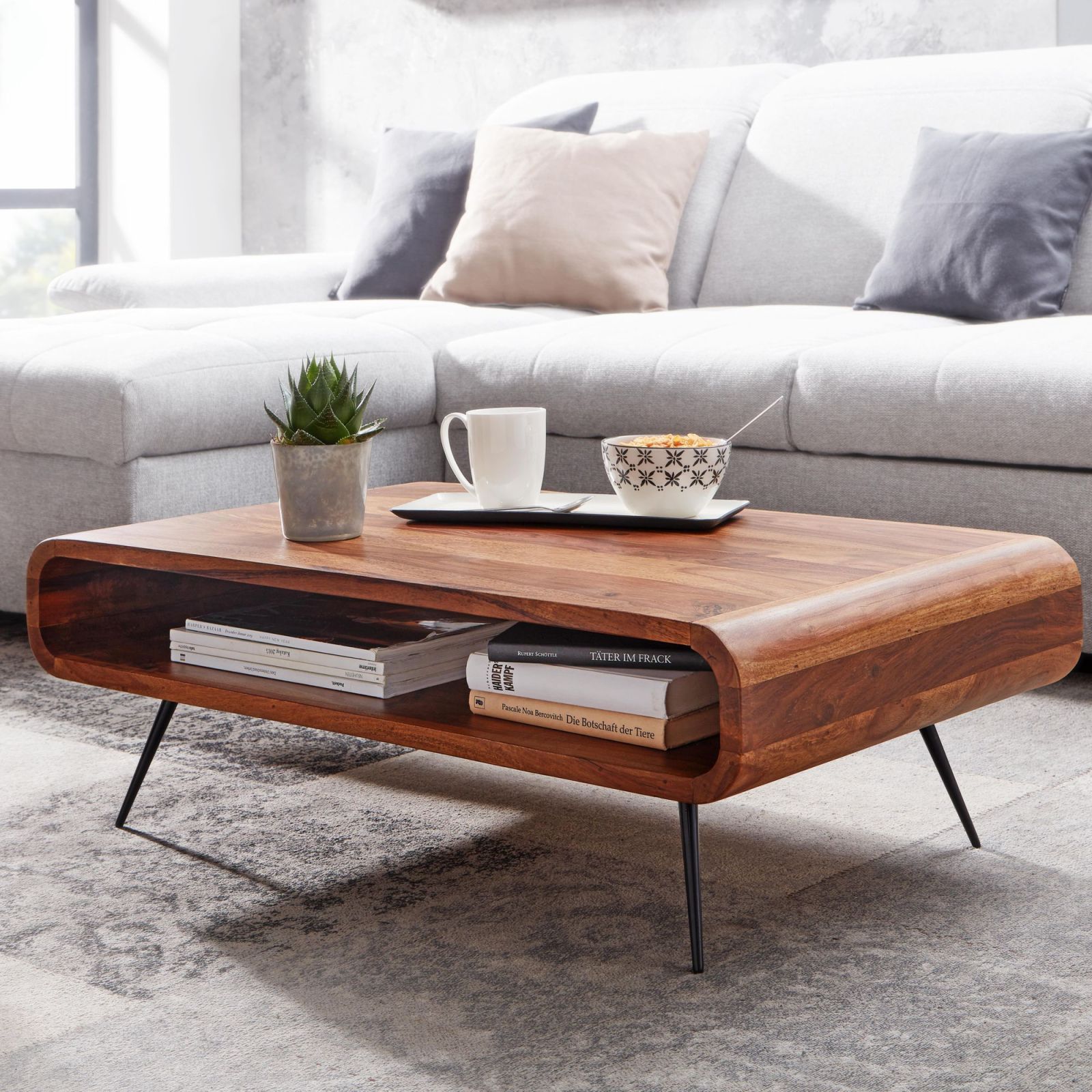 Couchtisch - Sheesham massiv - 90 cm