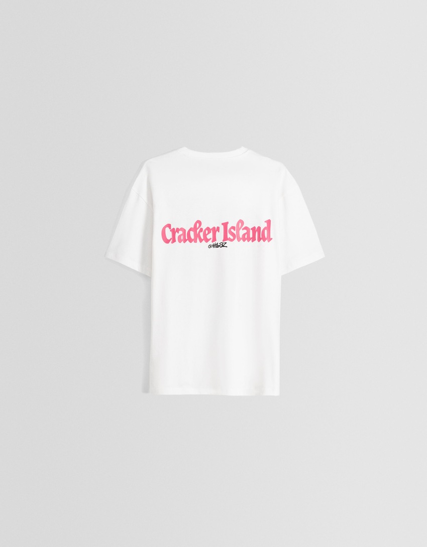 Camiseta de modelagem quadrada com estampa Gorillaz