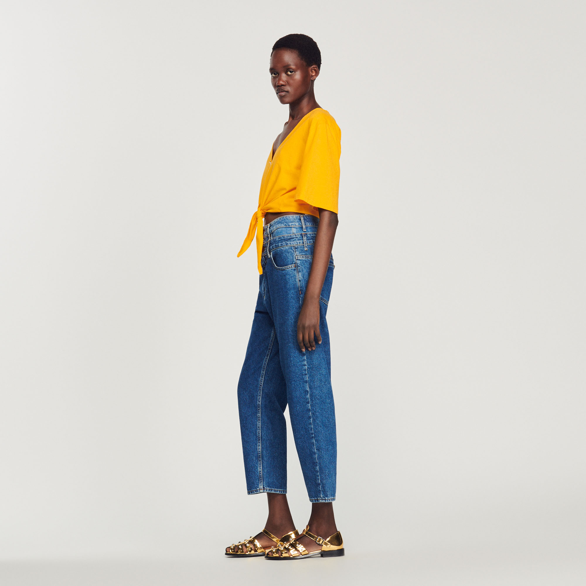 T-shirt court bijoux