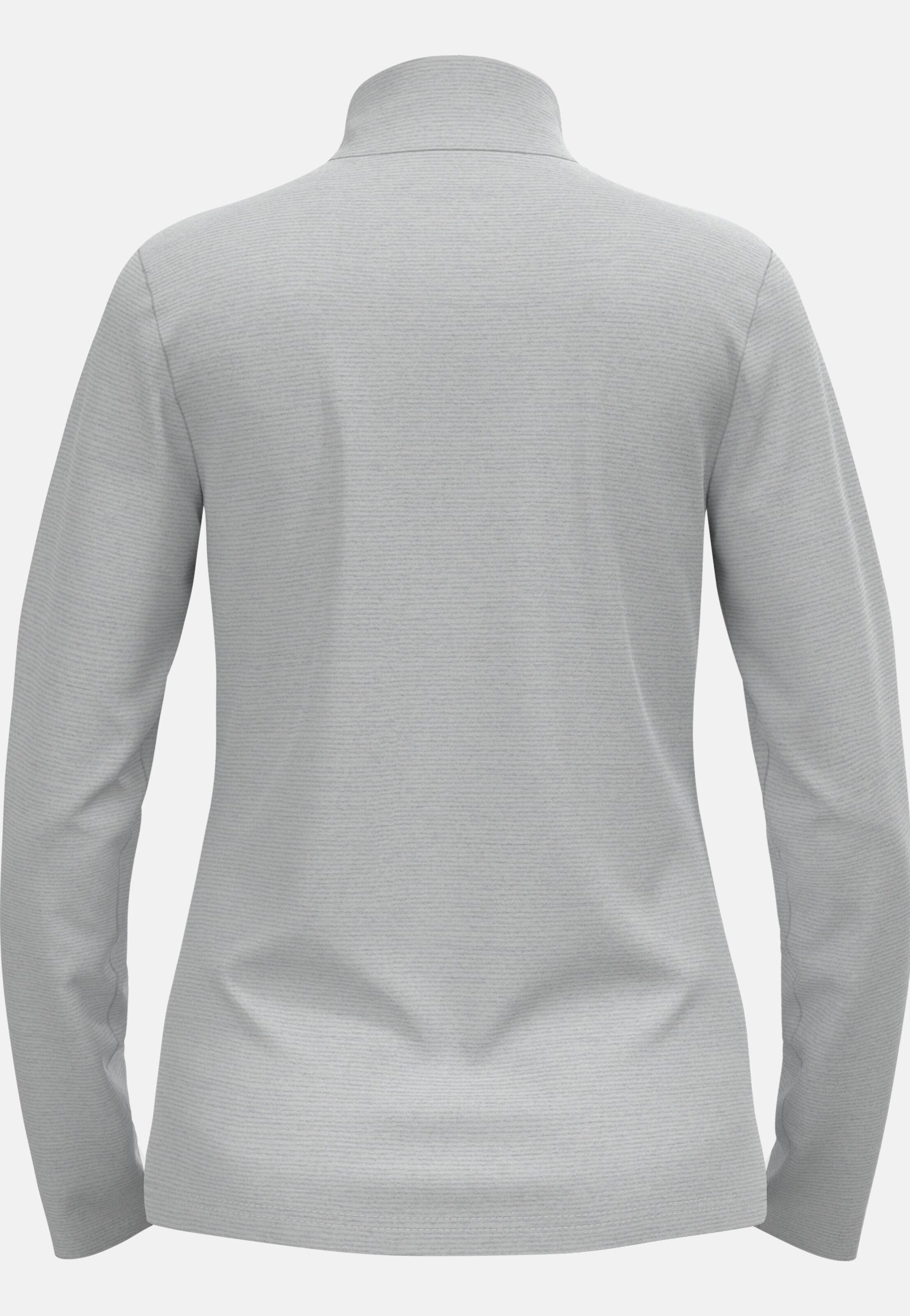 Damen Roy Mid Layer mit Halbreissverschluss in odlo silver grey - white - stripes