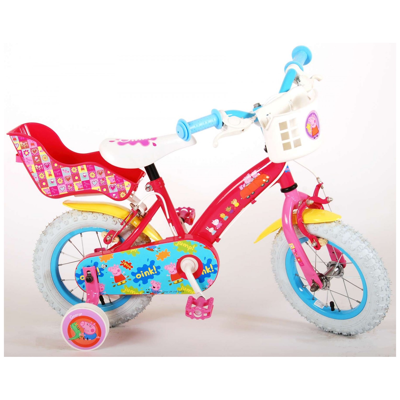 Peppa Pig Fiets - 12 inch - Roze - 2 Handremmen