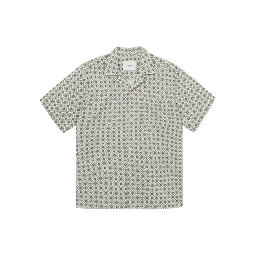 Les Deux Tapestry Skjorte, Ivory/Light Jade Green, S