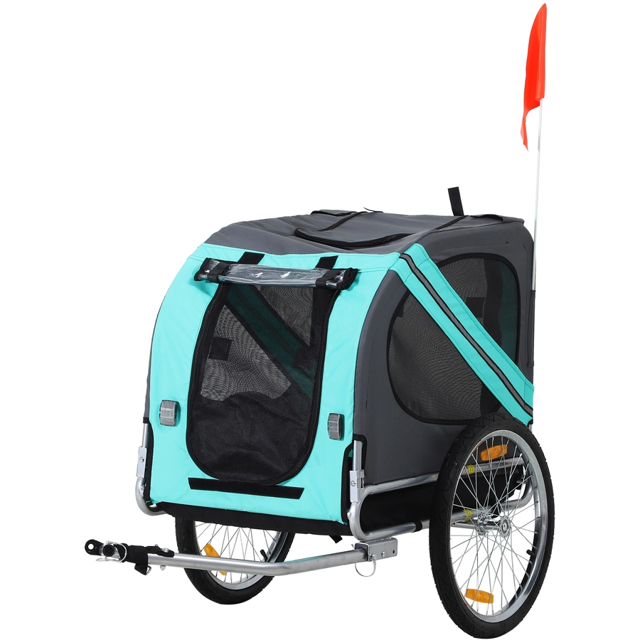 PawHut Fahrradanhänger für Hunde grün