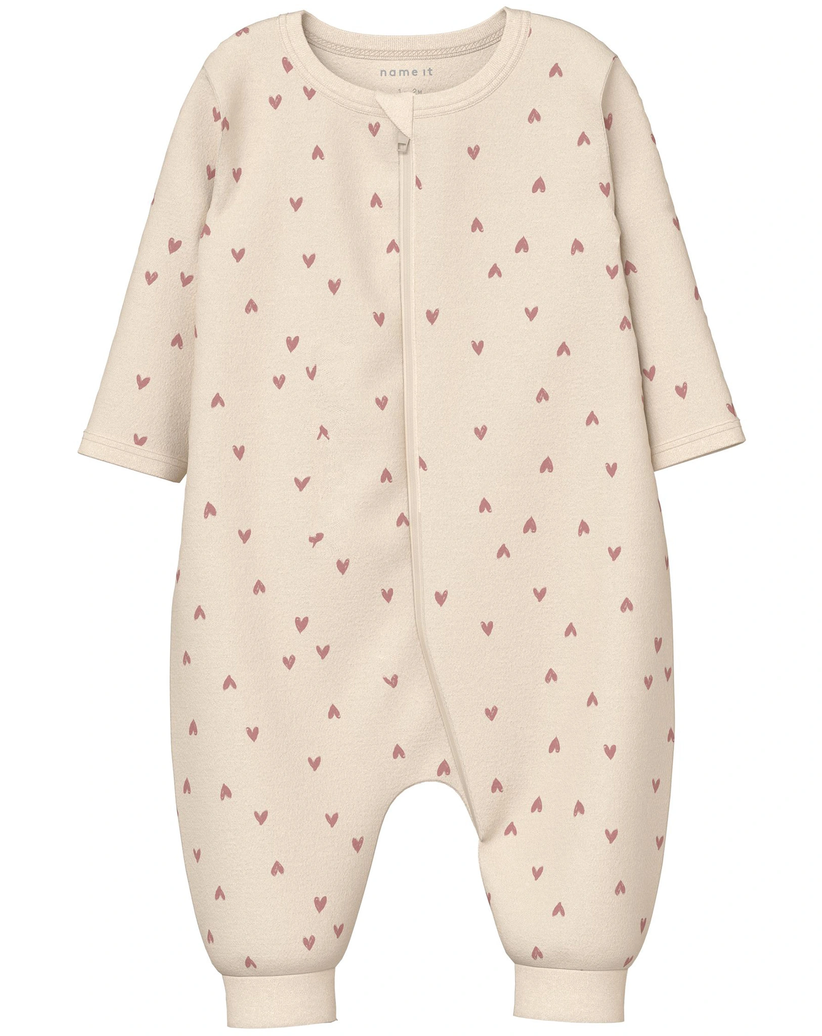 Schlafstrampler NBFNIGHTSUIT HEARTS in buttercream