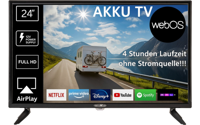 Reflexion LEDA24OSBT Smart LED Akku Fernseher mit webOS 24 Zoll
