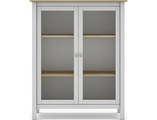 CONCEPT1 - Vitrine Misti 2P blanc chene 90 x 40 x h110