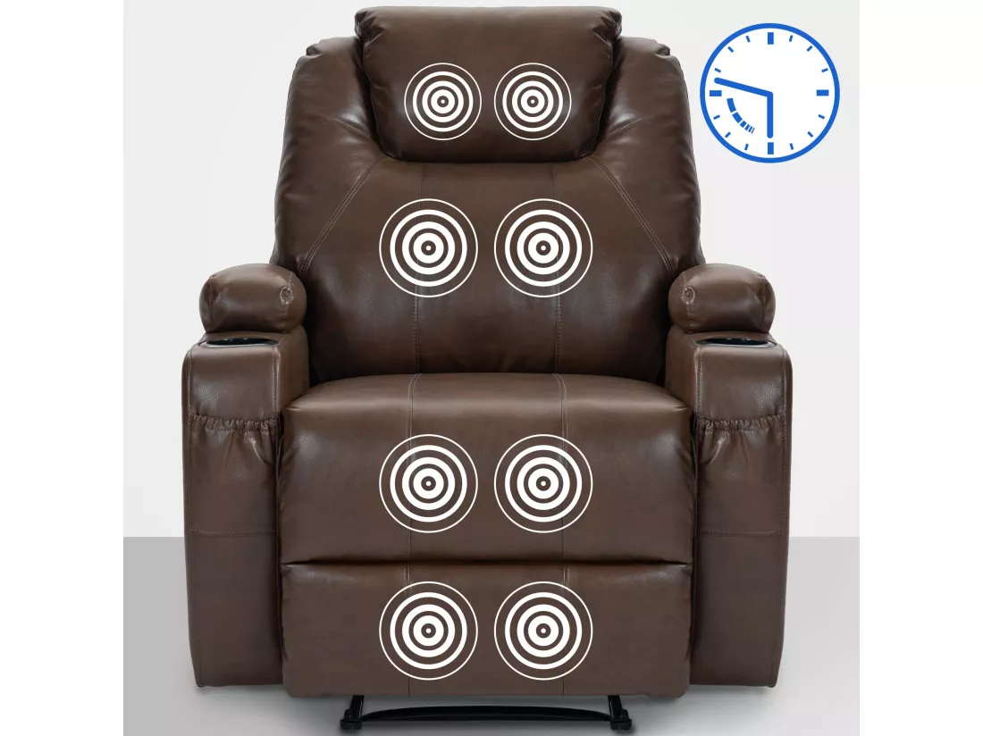 Fauteuil - Similicuir - Marron clair - Galena