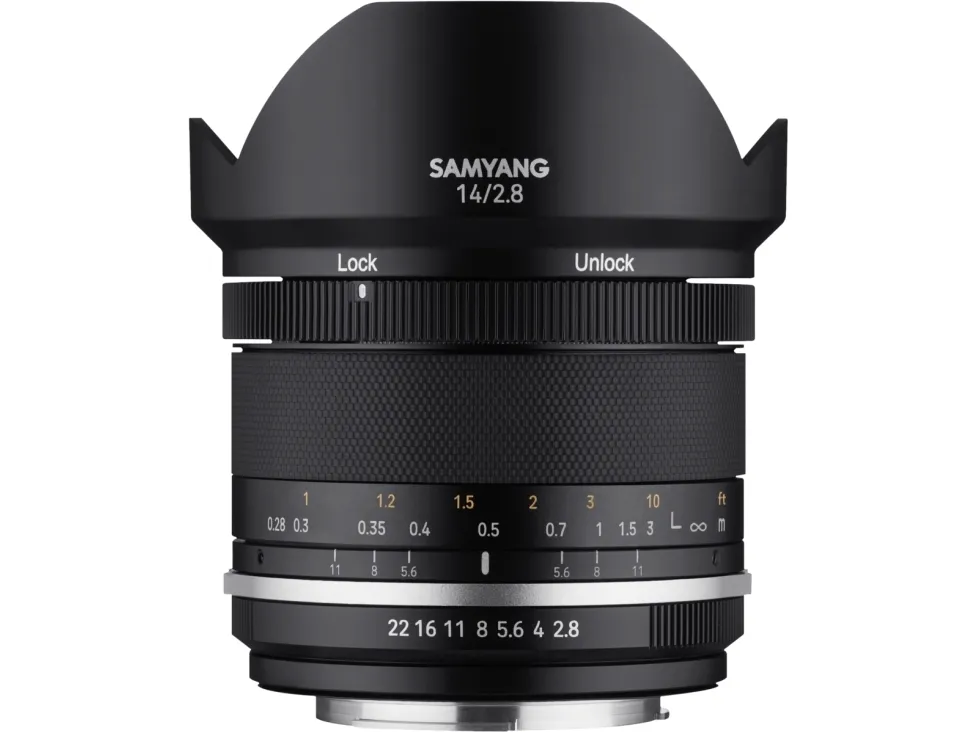 Samyang MF - Vidvinkel objektiv - 14 mm - f/2.8 MK2 - Sony E-mount - for Sony Cinema Line; a VLOGCAM; a1; a1 II; a6700; a7 IV; a7C; a7C II; a7CR; a7R V; a9 III