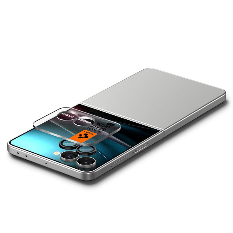 (2er Set) Samsung Galaxy Z Flip7 Glas Tr EZ Fit Optik Pro Kamera Objektiv Protector Panzer Glas Case Friendly mit Rahmen (AGL09587)