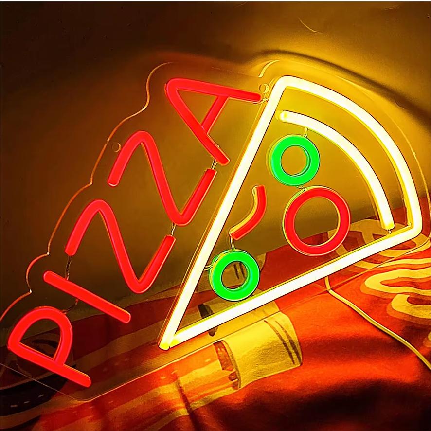 NEON PIZZA 2 EN 1 SUR PIED OU MURAL 18X30CM